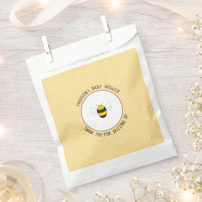 Bumblebee bee baby shower favor bag (Clipped)