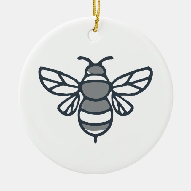 Bumblebee Bee Icon Ceramic Ornament (Front)
