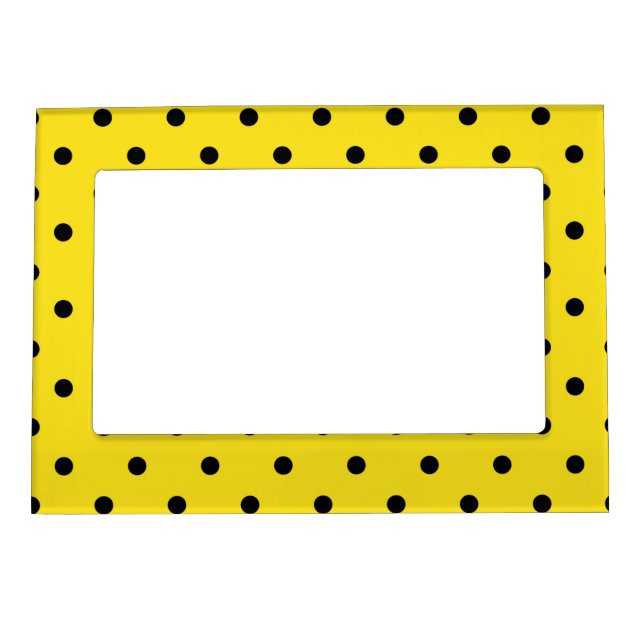 Bumblebee Black Spots Yellow Bumble Bee Animal Magnetic Frame (Front)