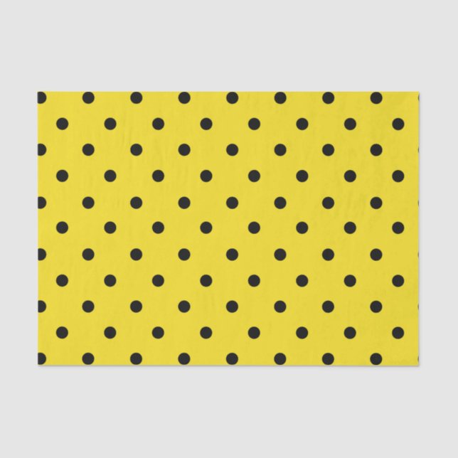 Bumblebee Black Spots Yellow Cute Bumble Bee Tissue Paper (Front)