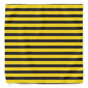 Bumblebee Black Yellow Horizontal Lines Bumble Bee Bandana