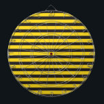Bumblebee Black Yellow Horizontal Lines Bumble Bee Dart Board<br><div class="desc">If you want to show everyone how much you love bees, this fun and cute design with black and yellow horizontal stripes will make everyone notice. This is the ideal option for animal lovers! You will see how everyone will love the cute bumblebee aesthetic that this design has just by...</div>