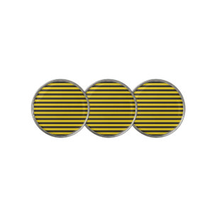 Bumblebee Black Yellow Horizontal Lines Bumble Bee Golf Ball Marker