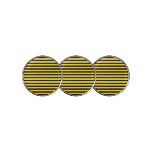 Bumblebee Black Yellow Horizontal Lines Bumble Bee Golf Ball Marker