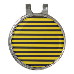 Bumblebee Black Yellow Horizontal Lines Bumble Bee Golf Hat Clip