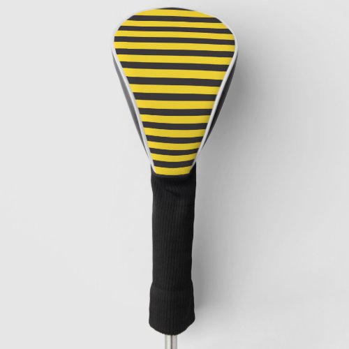 Bumblebee Black Yellow Horizontal Lines Bumble Bee Golf Head Cover