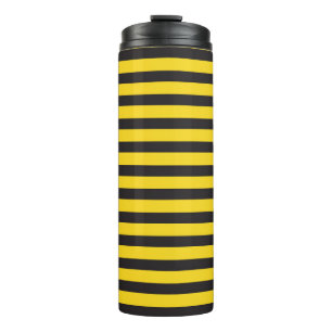 Bumblebee Black Yellow Horizontal Lines Bumble Bee Thermal Tumbler