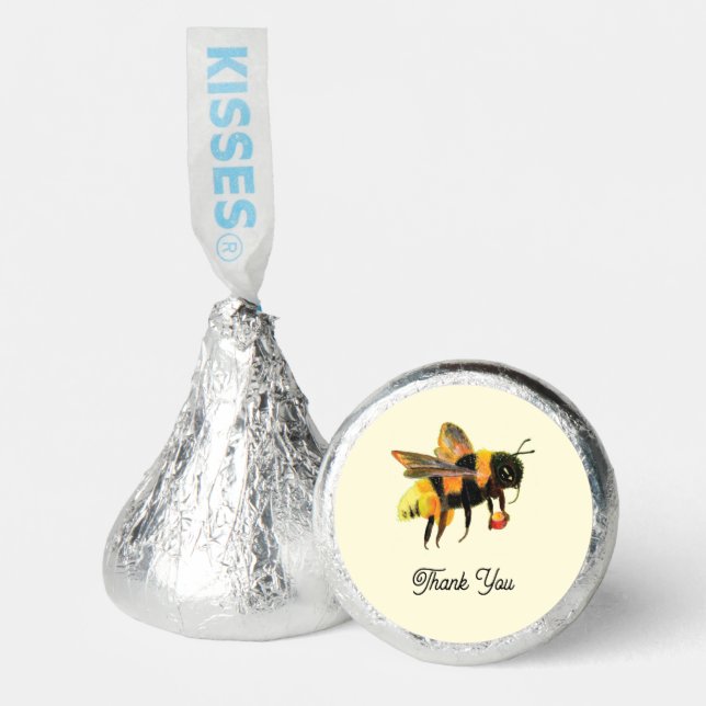 BumbleBee Carrying Pollen  - Thank You   Hershey®'s Kisses® (Front)