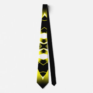 Bumblebee Color Gradient Perspective Drawing Neck Tie