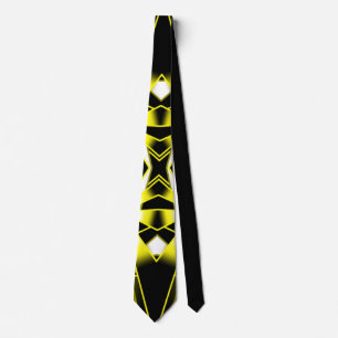 Bumblebee Color Gradient Perspective Drawing Neck Tie