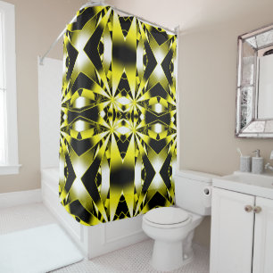 Bumblebee Color Gradient Perspective Drawing Shower Curtain