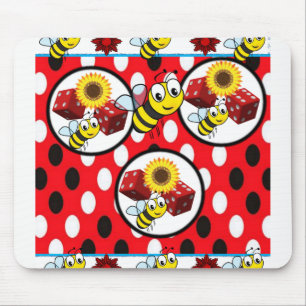Bumblebee Dice coaster Mouse Pad