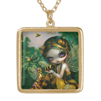 "Bumblebee Dragonling" Gold Plated Necklace