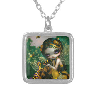 "Bumblebee Dragonling" Silver Plated Necklace