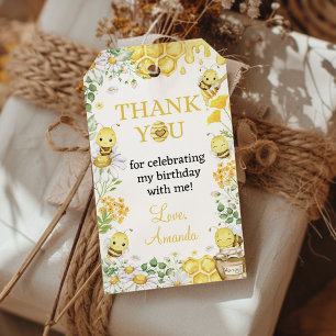 Bumblebee First Bee Day Birthday Party Thank You Gift Tags
