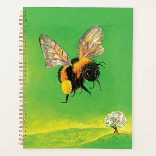 Bumblebee flying illustration  planner (Front)