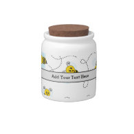 Bumblebee Flying Yellow Black Bumble Bee Candy Jar