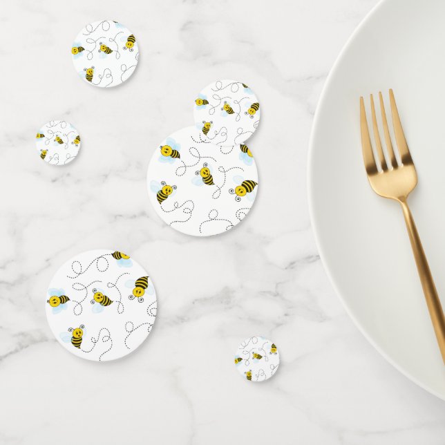 Bumblebee Flying Yellow Black Bumble Bee Confetti (Group)