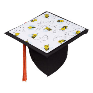 Bumblebee Flying Yellow Black Bumble Bee Graduation Cap Topper