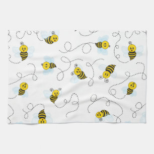 Bumblebee Flying Yellow Black Bumble Bee Kitchen Towel