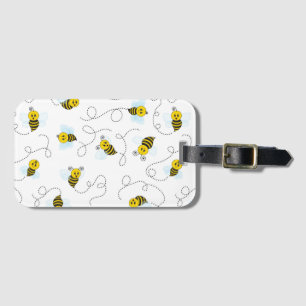 Bumblebee Flying Yellow Black Bumble Bee Luggage Tag