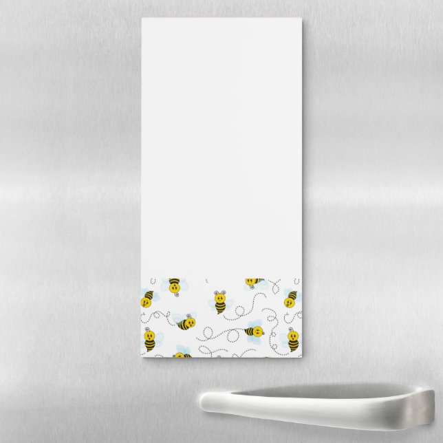Bumblebee Flying Yellow Black Bumble Bee Magnetic Notepad (In Situ)
