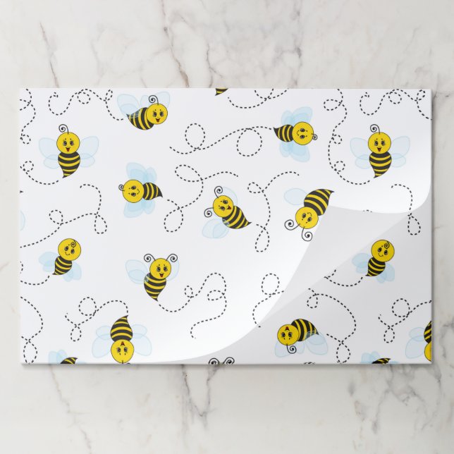 Bumblebee Flying Yellow Black Bumble Bee Paper Pad (Folded)