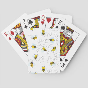 Bumblebee Flying Yellow Black Bumble Bee Poker Cards
