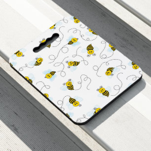 Bumblebee Flying Yellow Black Bumble Bee Seat Cushion