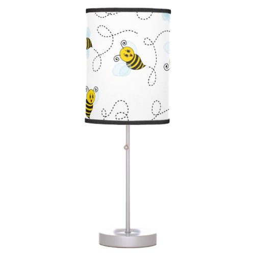 Bumblebee Flying Yellow Black Bumble Bee Table Lamp