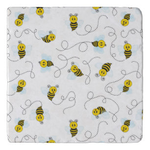Bumblebee Flying Yellow Black Bumble Bee Trivet