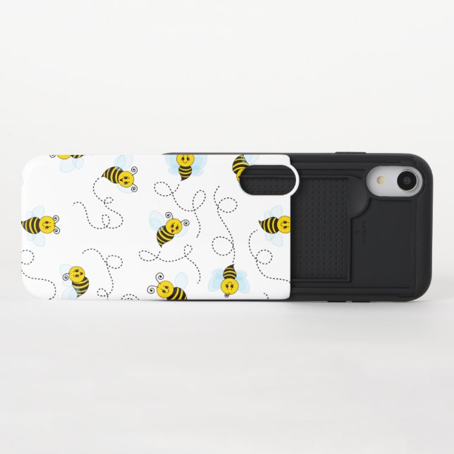 Bumblebee Flying Yellow Black Bumble Bee Uncommon iPhone Case (Open)