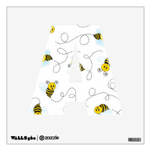 Bumblebee Flying Yellow Black Bumble Bee Wall Decal