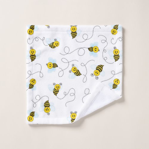 Bumblebee Flying Yellow Black Bumble Bee Wash Cloth