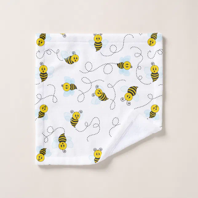 Yellow & Black Bumble Bee Kitchen Towel, Zazzle