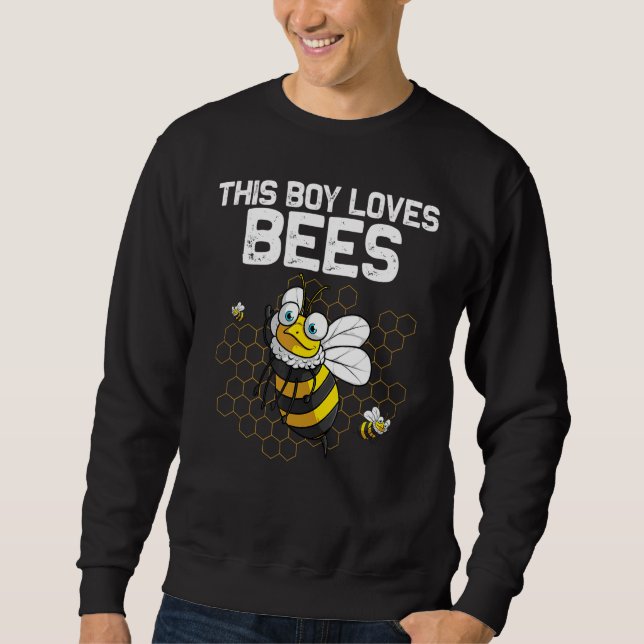 Bumblebee For Boys Kids Beekeeper Honey Bee Sweatshirt (Front)