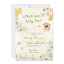 Bumblebee Gender Reveal Bee Baby Shower Sprinkle Invitation