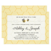 Bumblebee Gender Reveal Party Invitation