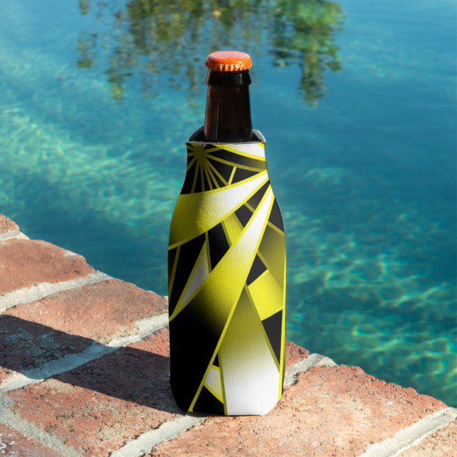 Bumblebee Gradient Color Fill Perspective Drawing Bottle Cooler (In Situ Pool)