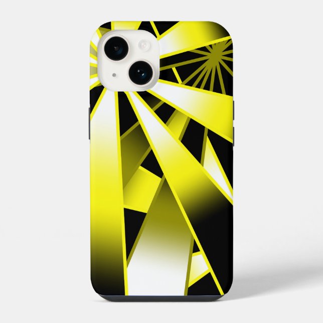 Bumblebee Gradient Color Fill Perspective Drawing Iphone Case (Back)