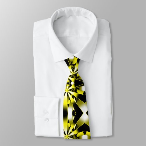 Bumblebee Gradient Color Fill Perspective Drawing Neck Tie