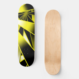Bumblebee Gradient Color Fill Perspective Drawing Skateboard
