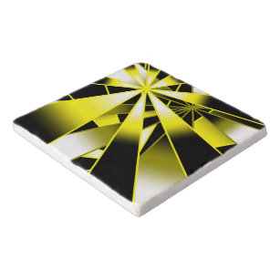 Bumblebee Gradient Color Fill Perspective Drawing Trivet