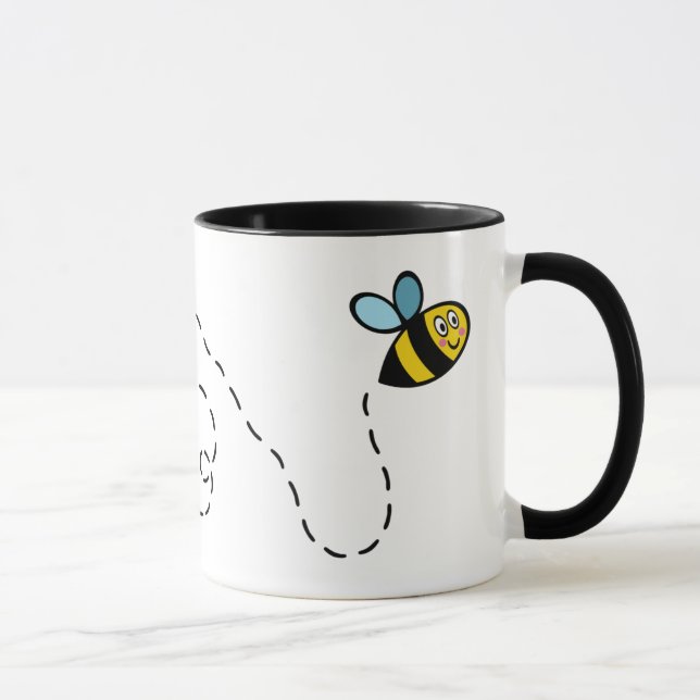 Bumblebee Heart Pattern Combo Mug, 325 ml Mug (Right)