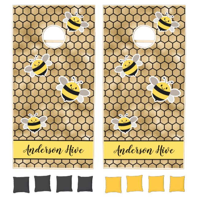 Bumblebee Hive Cornhole Set (Set)