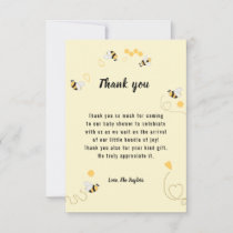 Bumblebee Honey Gender Neutral Baby Shower Thank You Card