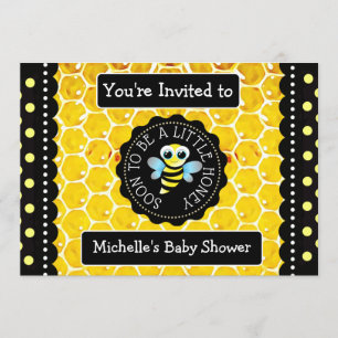 Bumblebee Honeybee Themed Baby Shower Invitation