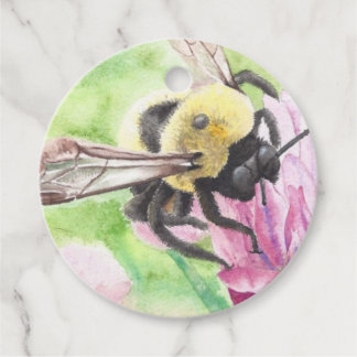 Bumblebee in the Flowers Favor Tags