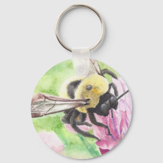 Bumblebee in the Flowers Keychain