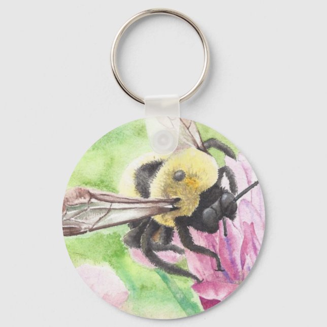 Bumblebee in the Flowers Keychain (Front)